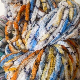 Blanket Yarn/Chenille Yarn Multi - 13 orange blue dots (Buy 1 Get 1 Free)